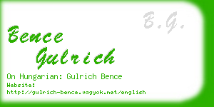 bence gulrich business card